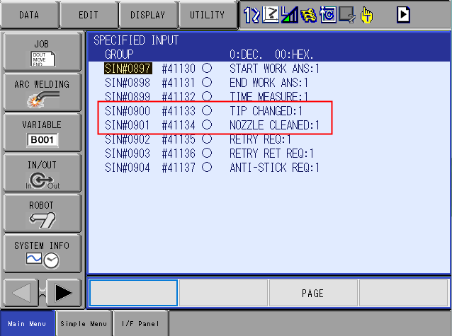 Resetting Accumulation Time in the Arc Weld Diagnosis Window – Yaskawa ...